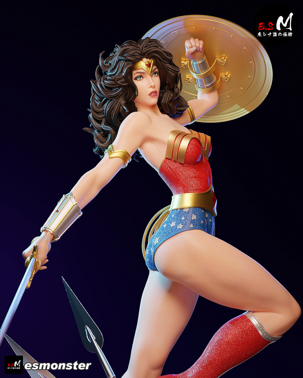 Wonder Woman Resin Art (East Sea Monster Version)