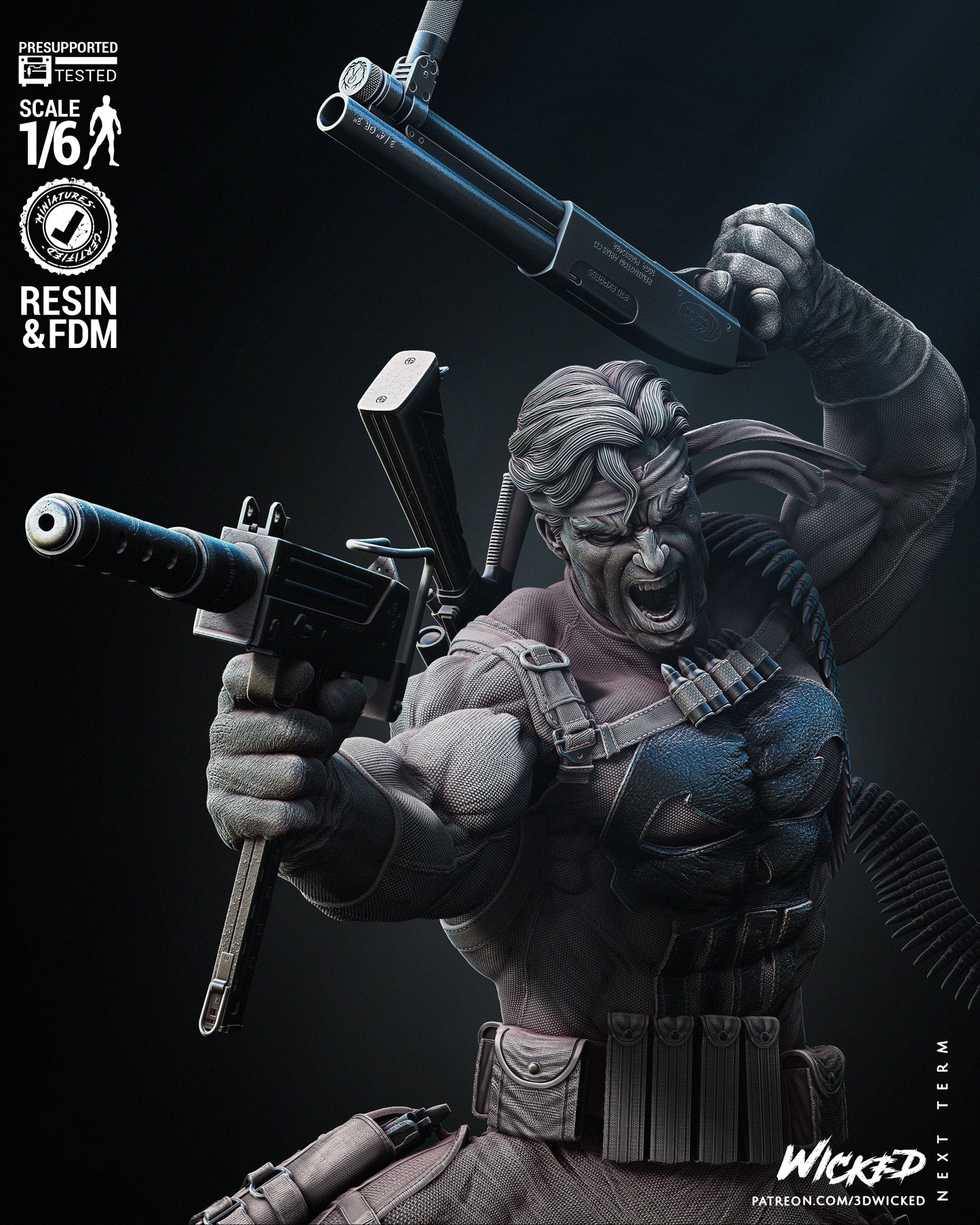 Punisher Resin Fan Art (Wicked Studios)