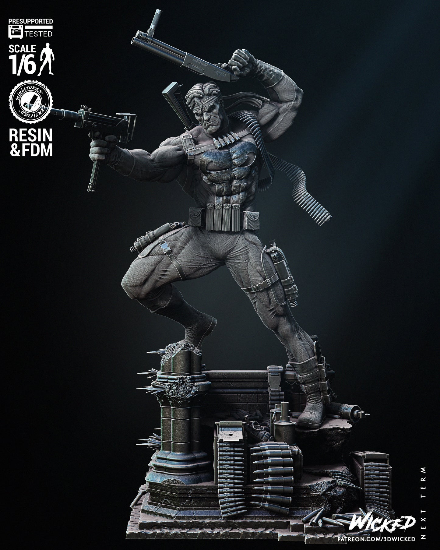 Punisher Resin Fan Art (Wicked Studios)