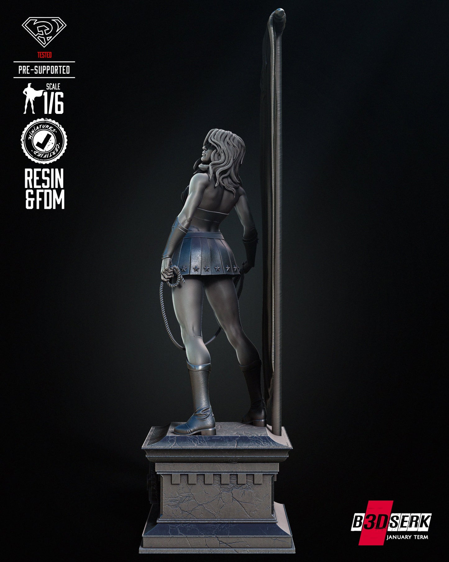 Wonder Woman Red Son Resin Sculpture Fan Art  - MTO