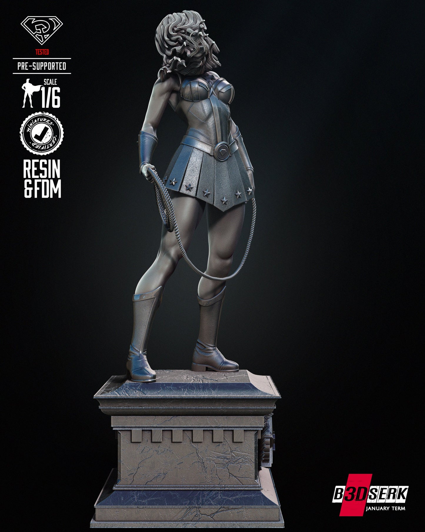 Wonder Woman Red Son Resin Sculpture Fan Art  - MTO