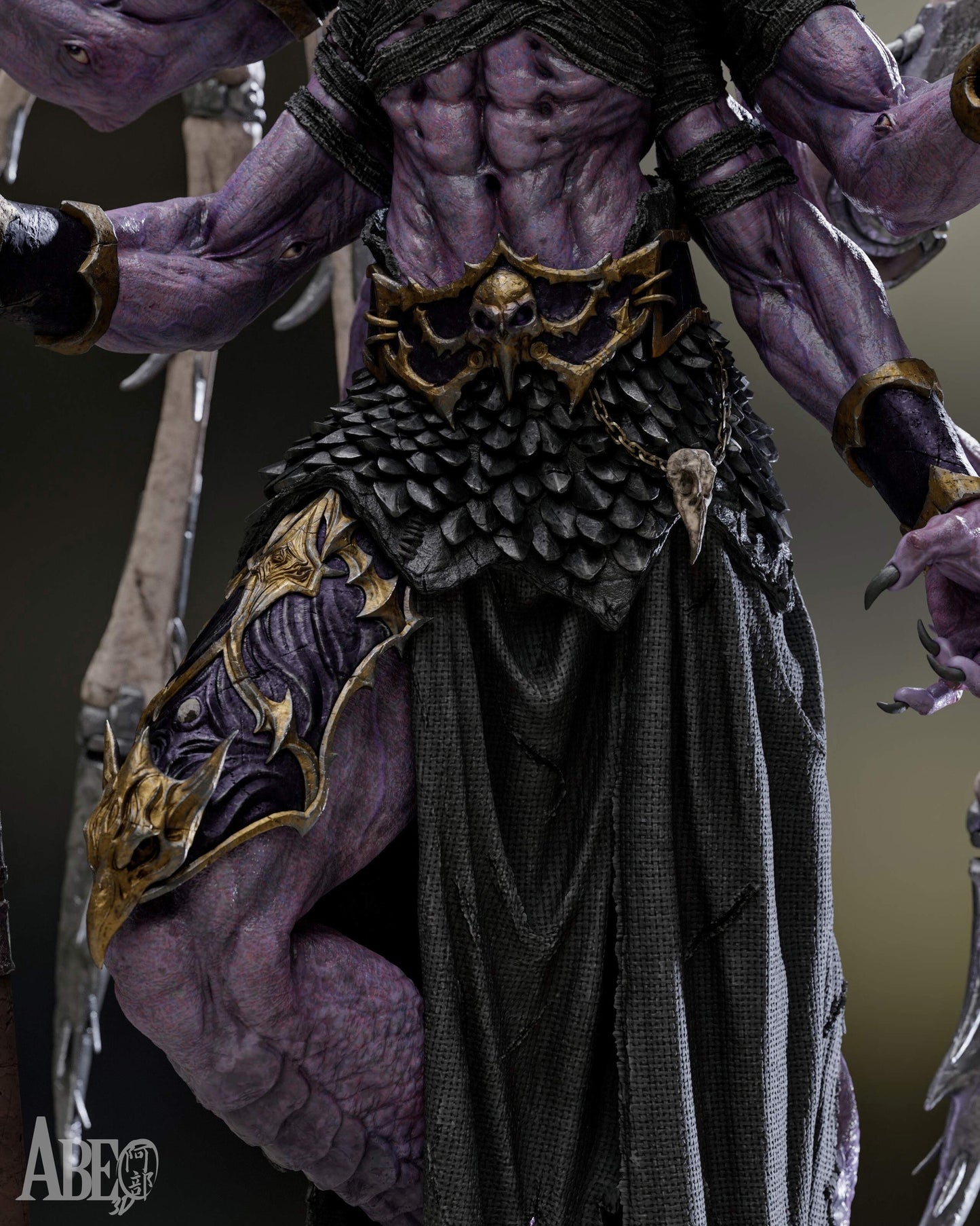 Ninefold Sorcerer Resin Art (Design by Abe3D)