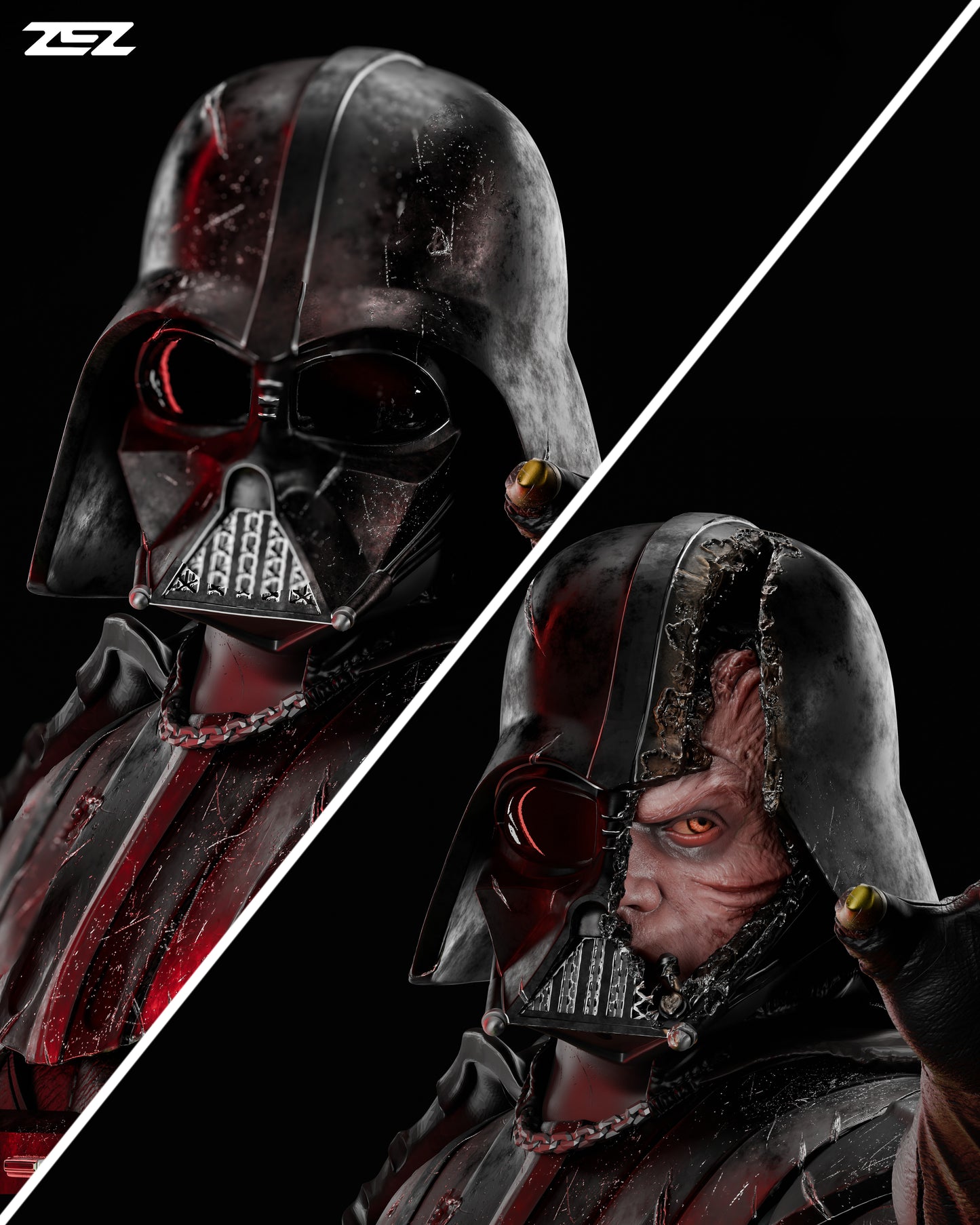 Darth Vader Resin Sculpture Fan Art Pro - MTO (ZEZ)