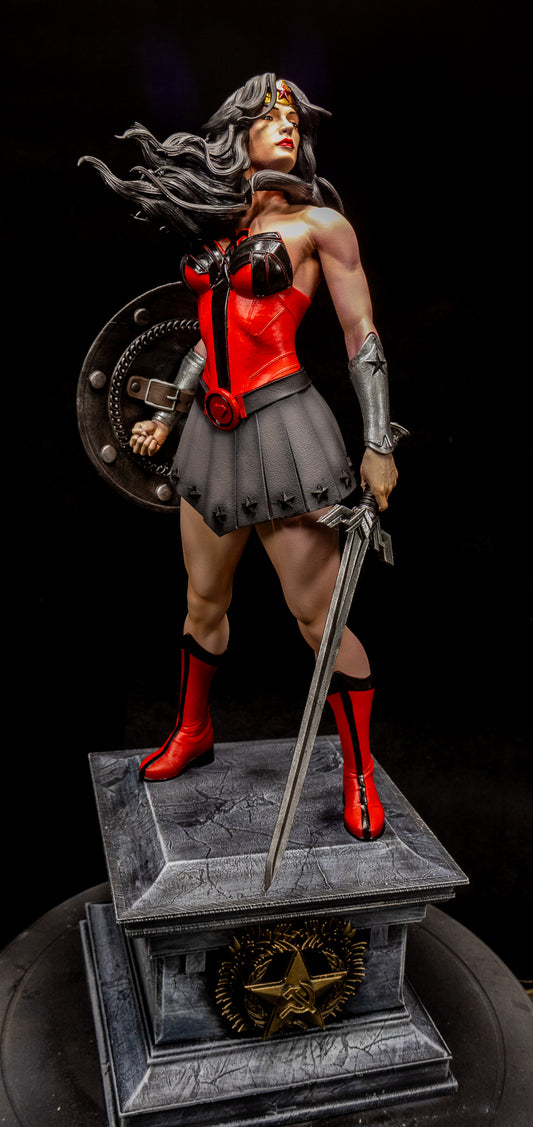 Wonder Woman Red Son Resin Sculpture Fan Art  - MTO