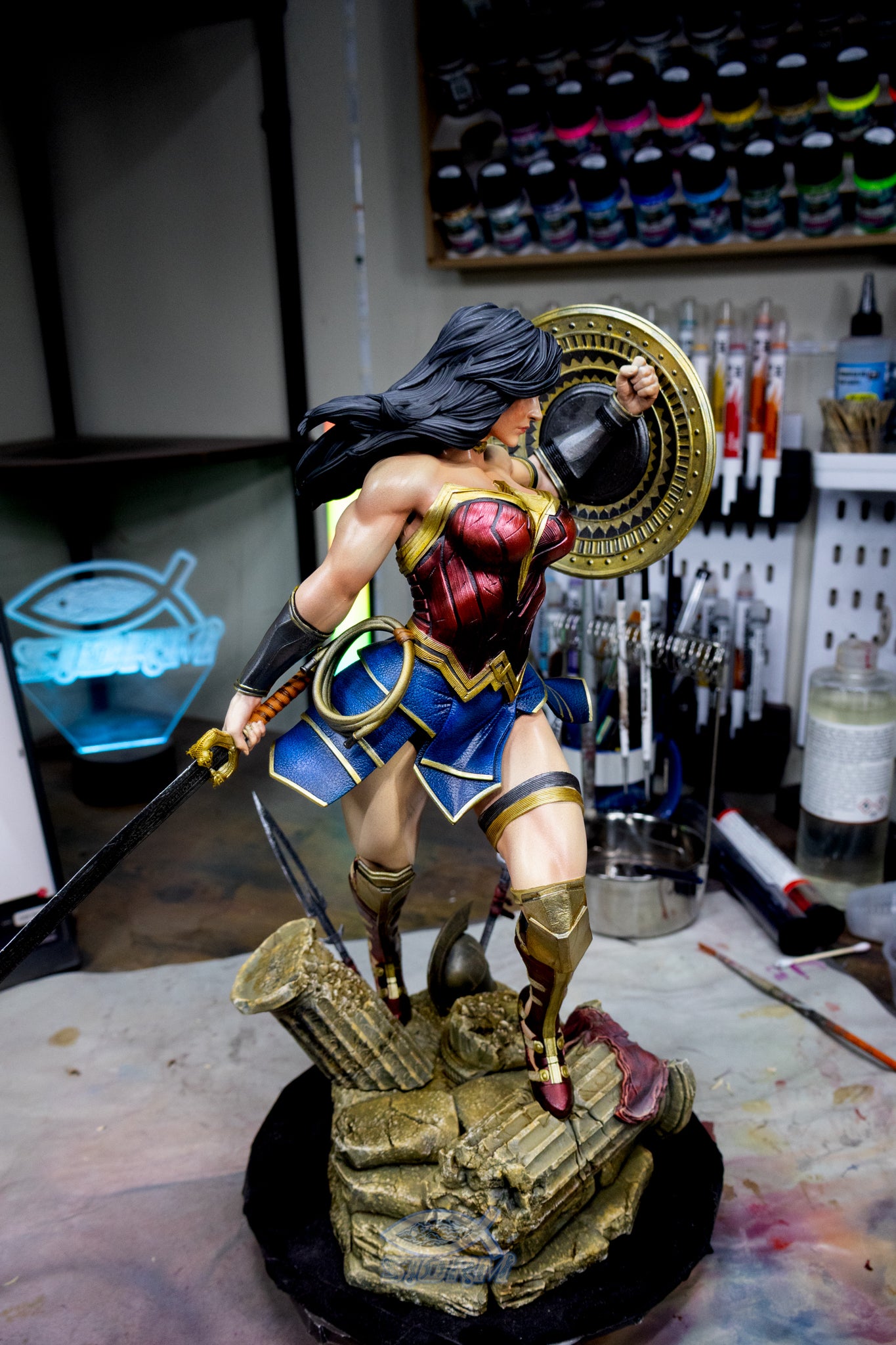 Wonder Woman Resin Fan Art Pro Painted - MTO (ZEZ)