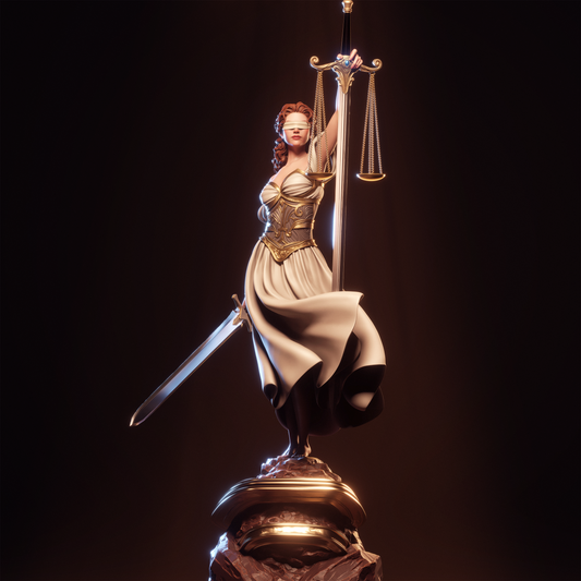 Lady Justice Resin Art - MTO (Design by CA3D)