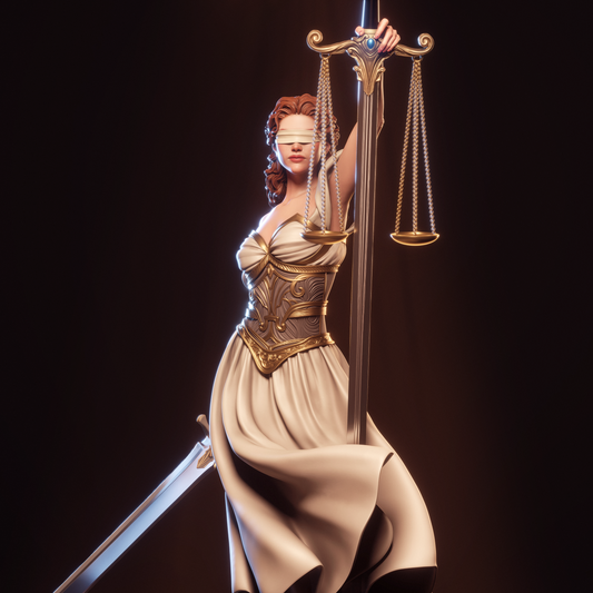 Lady Justice Resin Art - MTO (Design by CA3D)