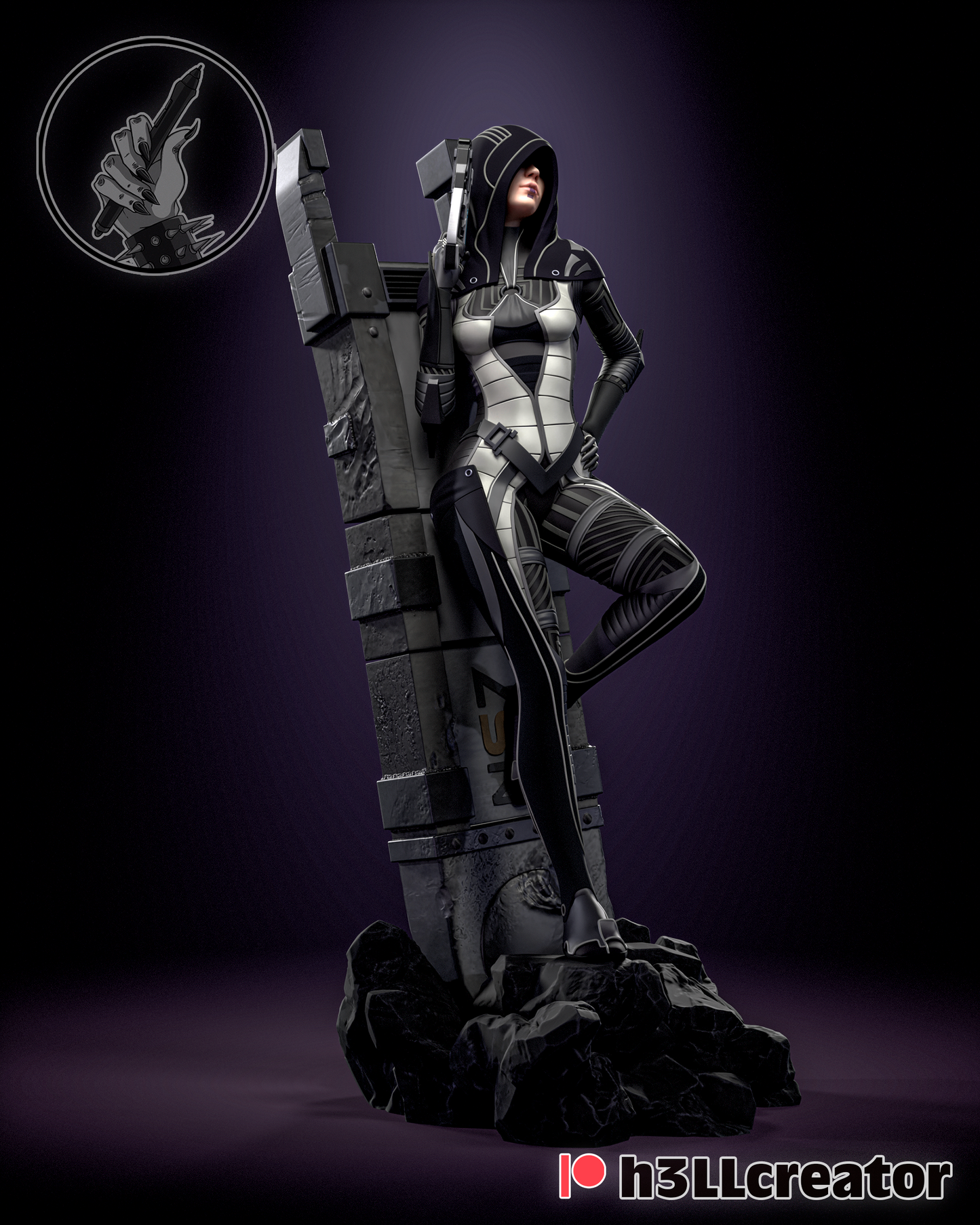 Mass Effect Kasumi Collectible Resin Fan Art Pro Painted - MTO