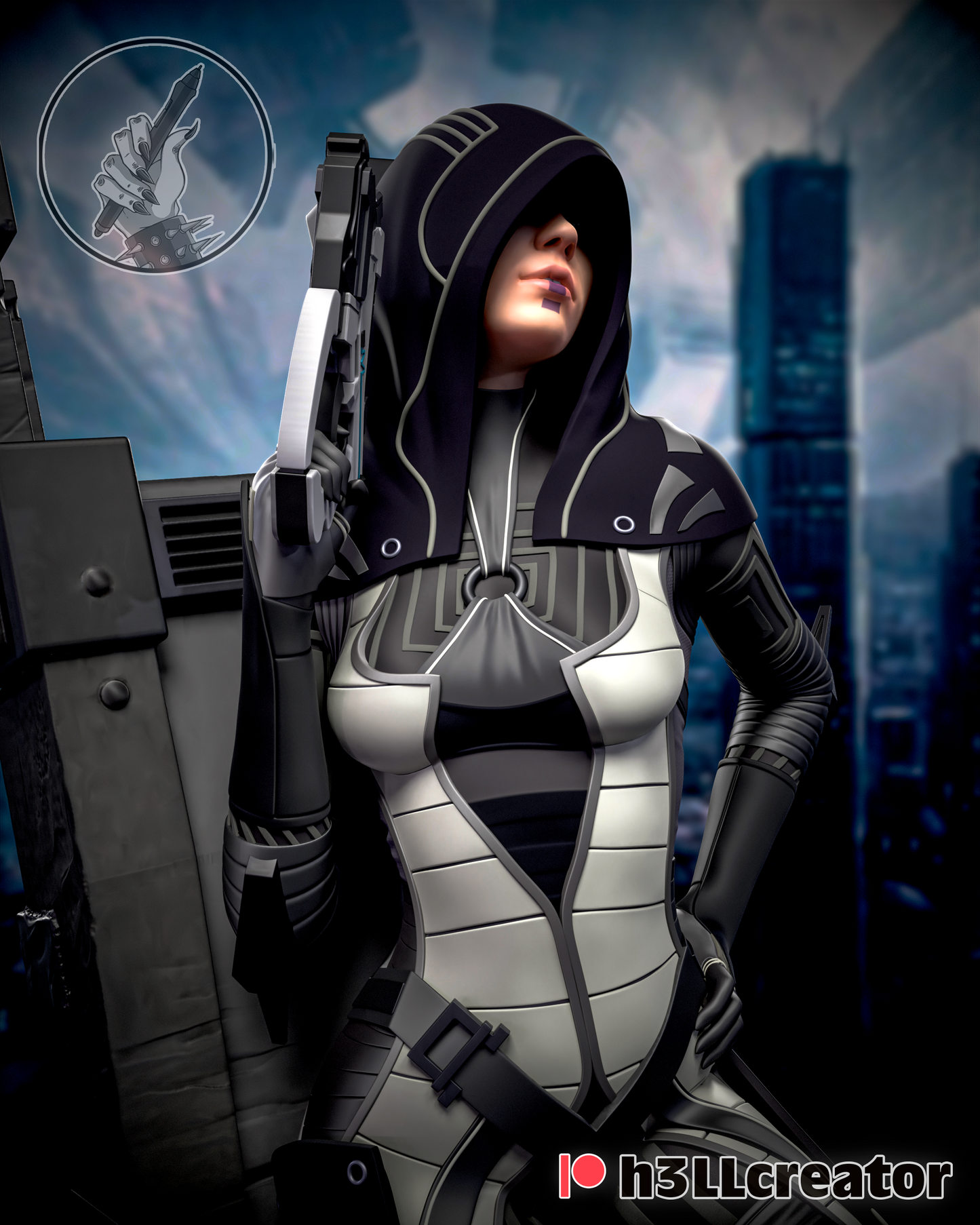 Mass Effect Kasumi Collectible Resin Fan Art Pro Painted - MTO