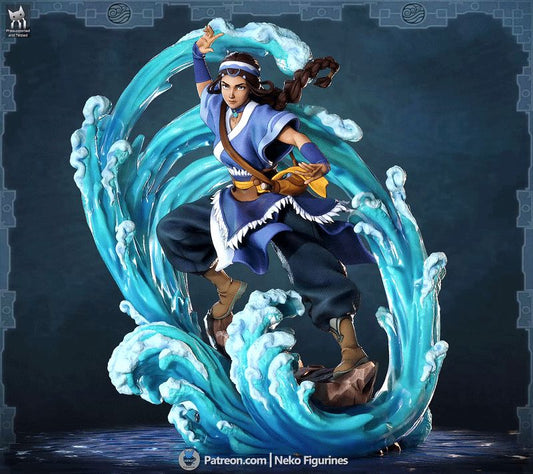 Katara Last Airbender Resin Art (Neko Version)