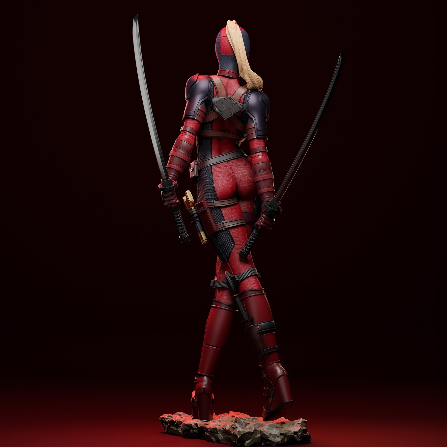 Lady Deadpool Resin Sculpture Fan Art Pro Painted - MTO Abe3D