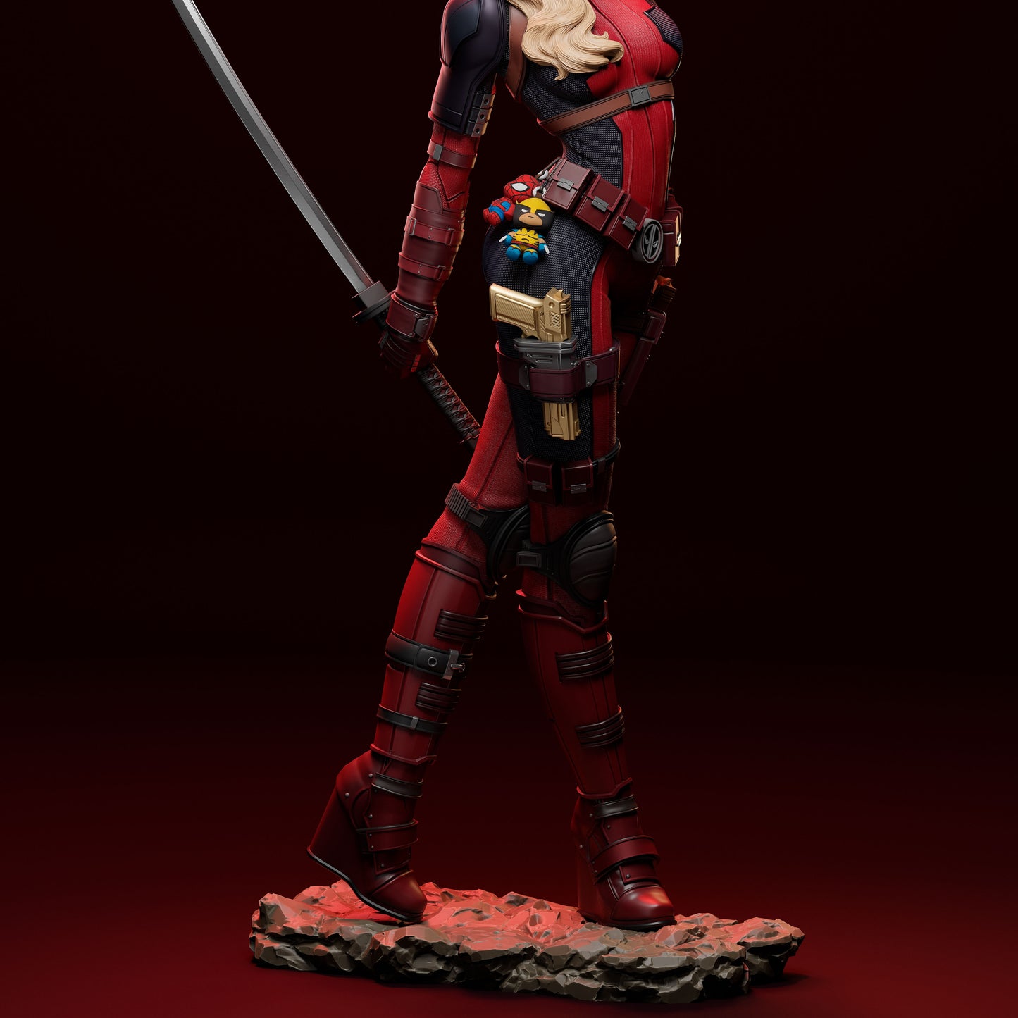 Lady Deadpool Resin Sculpture Fan Art Pro Painted - MTO Abe3D