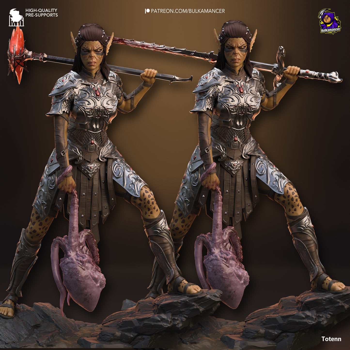 Baldur's Gate 3 Lae'zel Collectible Resin Fan Art Pro Painted - MTO (Design by Bulkamancer)