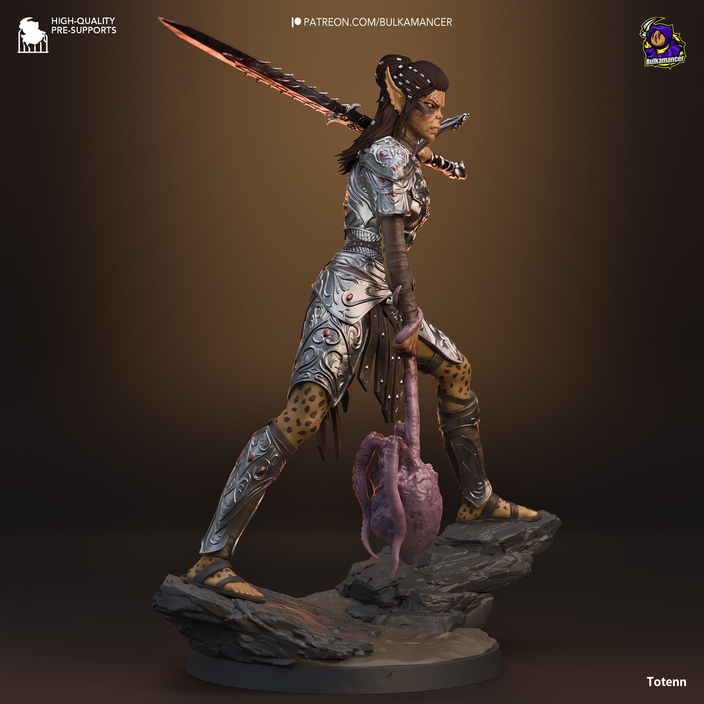 Baldur's Gate 3 Lae'zel Collectible Resin Fan Art Pro Painted - MTO (Design by Bulkamancer)