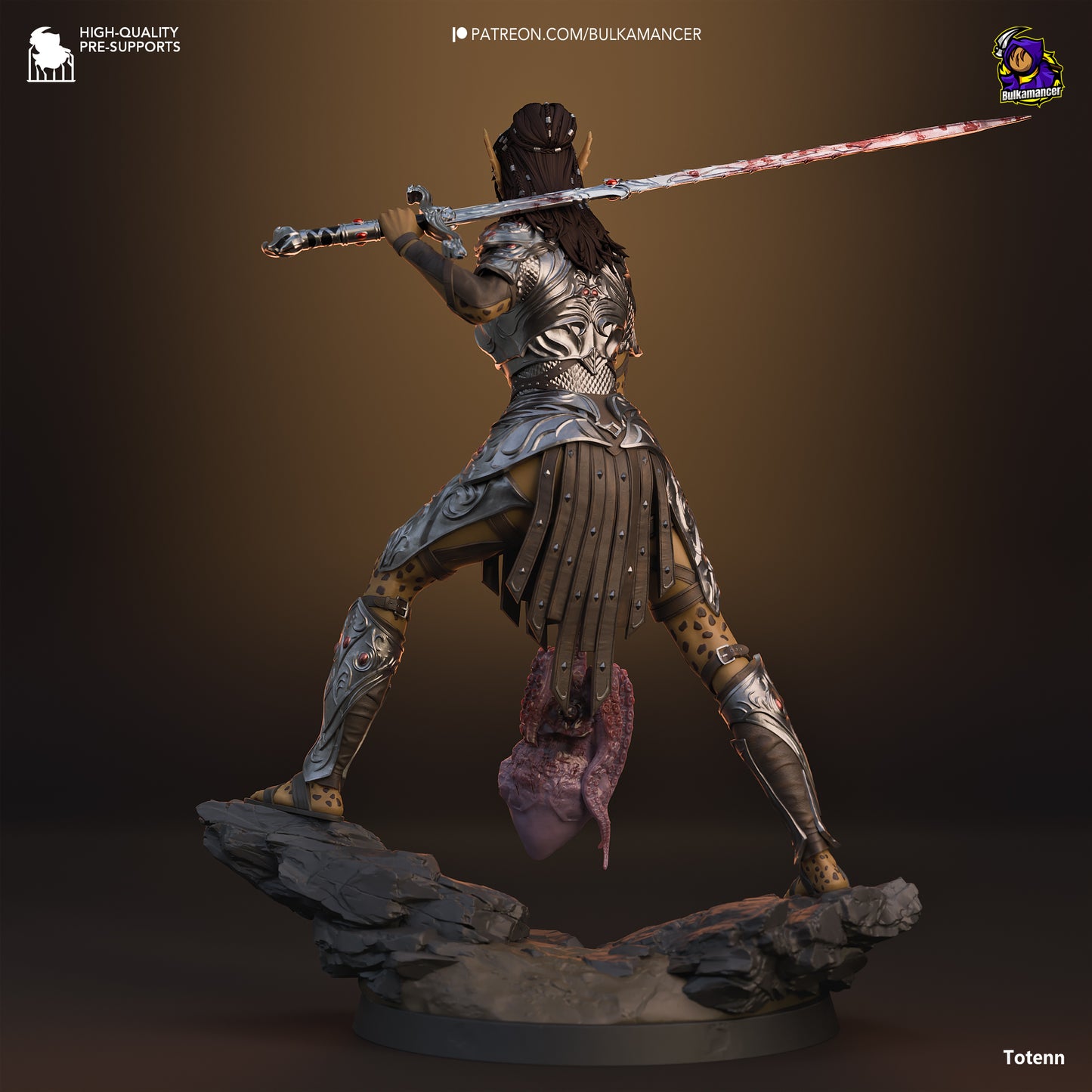 Baldur's Gate 3 Lae'zel Collectible Resin Fan Art Pro Painted - MTO (Design by Bulkamancer)