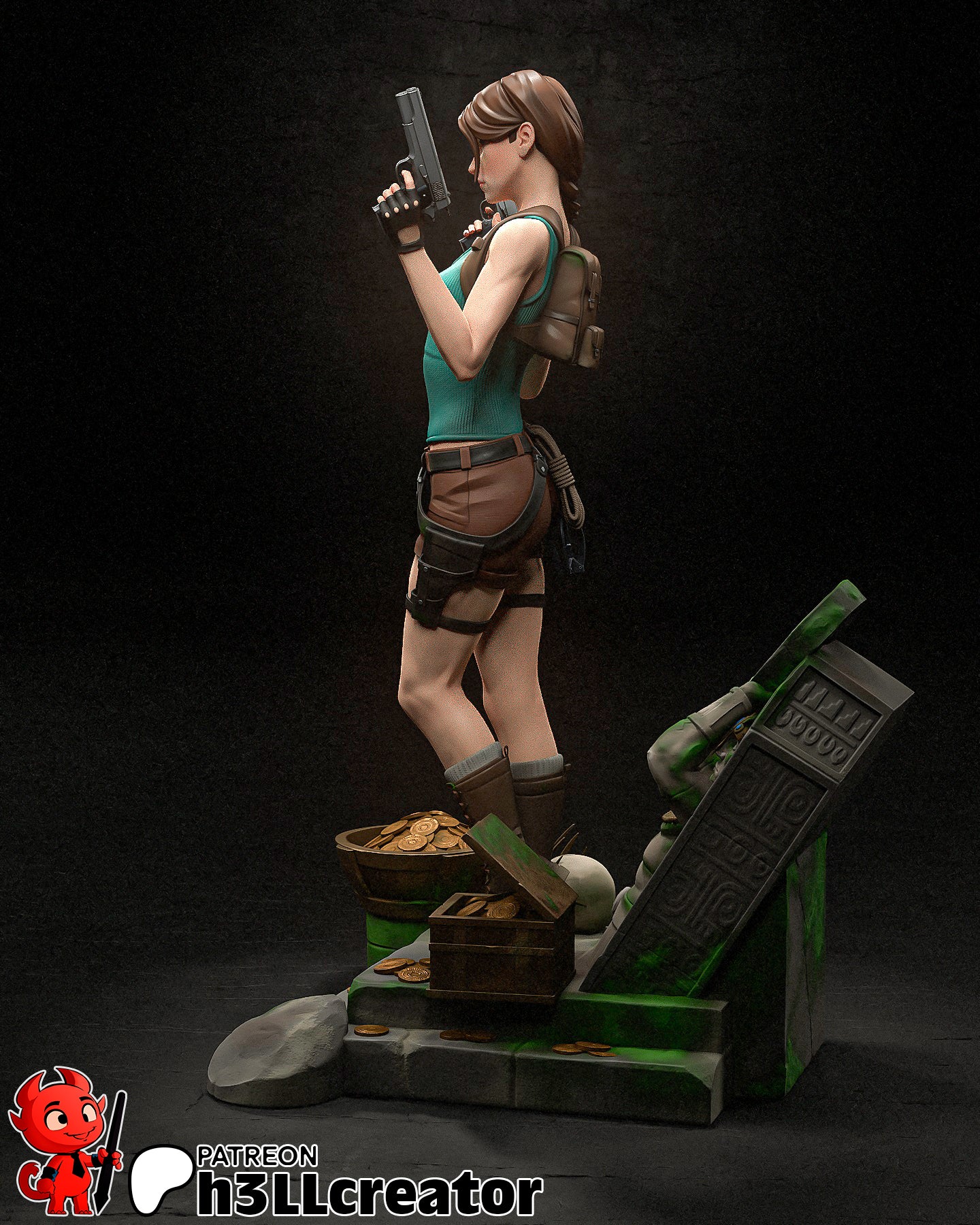 Lara Croft Resin Fan Art Pro Painted - MTO (HC)