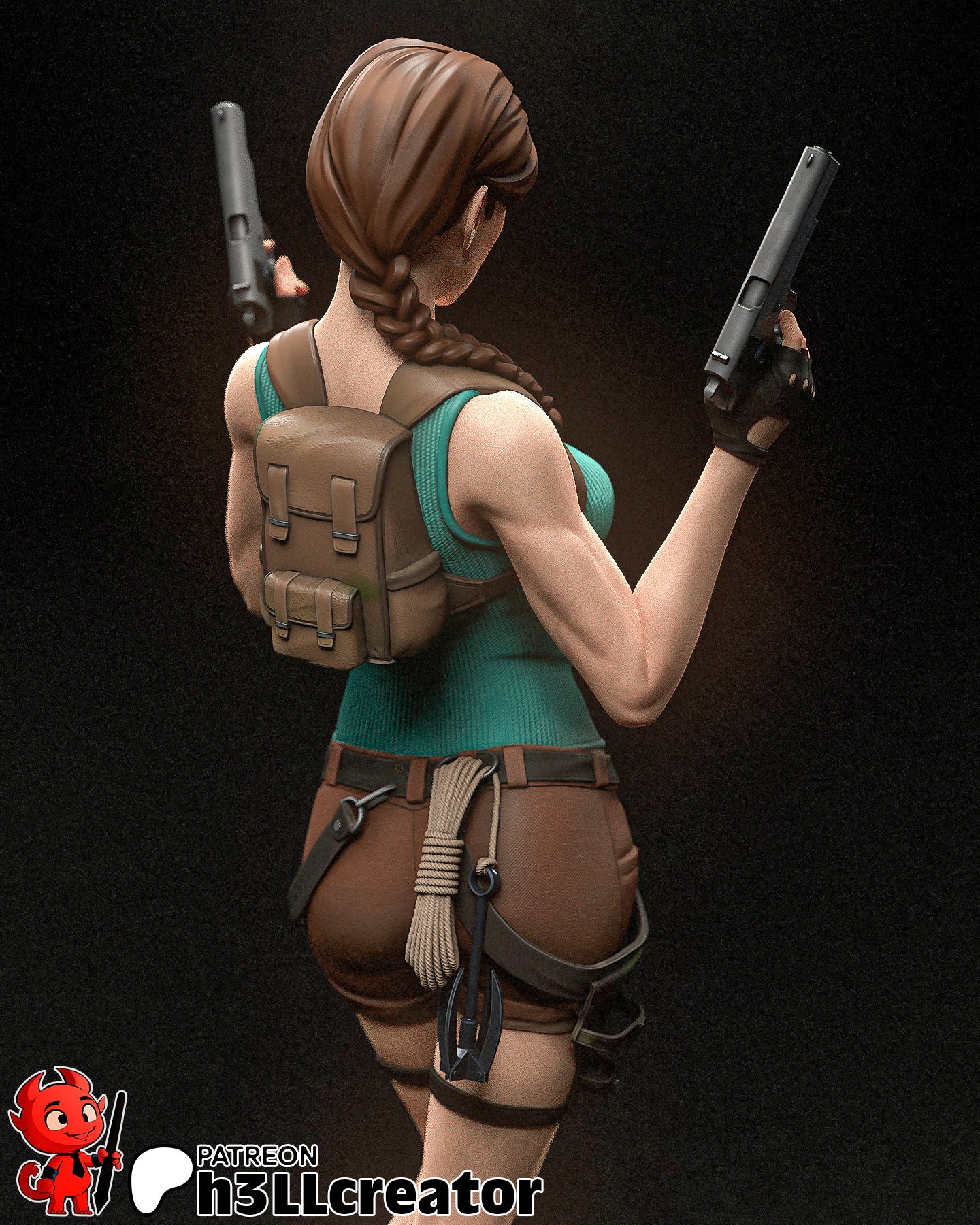 Lara Croft Resin Fan Art Pro Painted - MTO (HC)