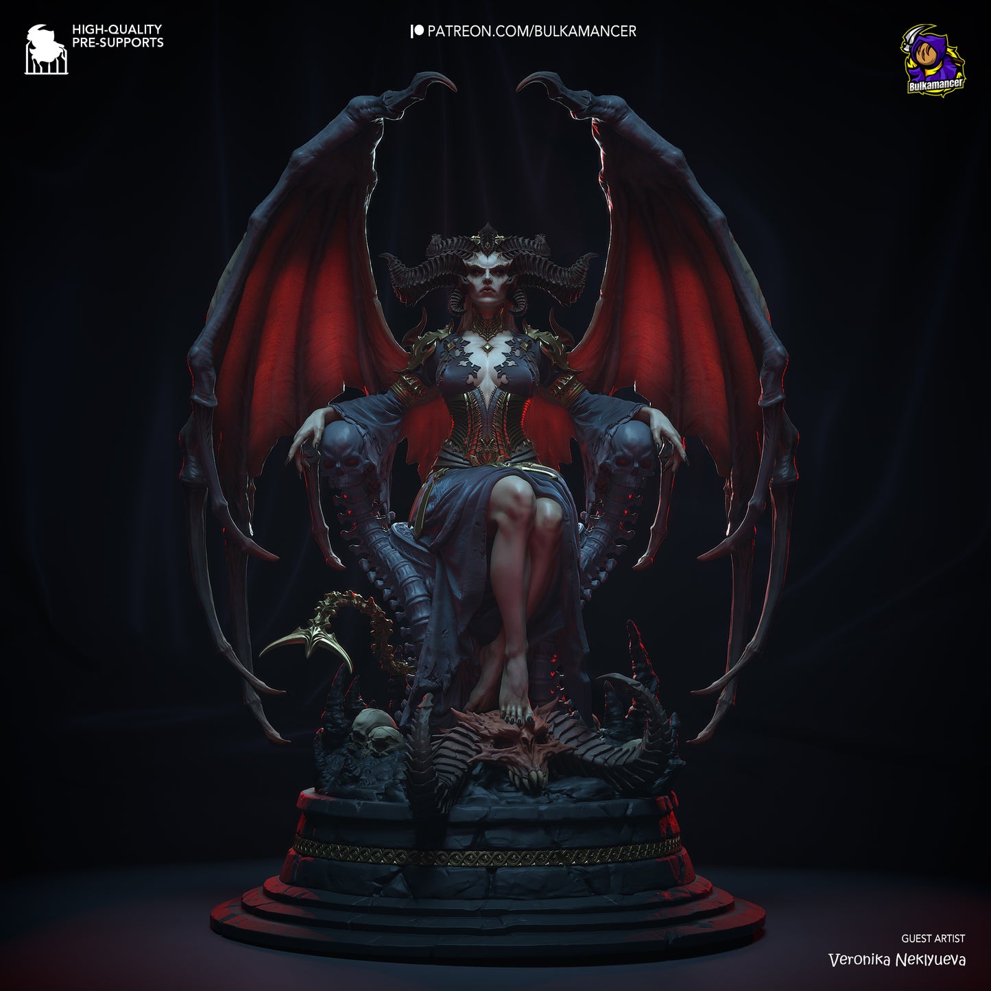Diablo Lilith Resin Fan Art - MTO (Design by Bulkamancer)