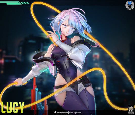 Lucy Cyberpunk Resin Art (Neko Version)