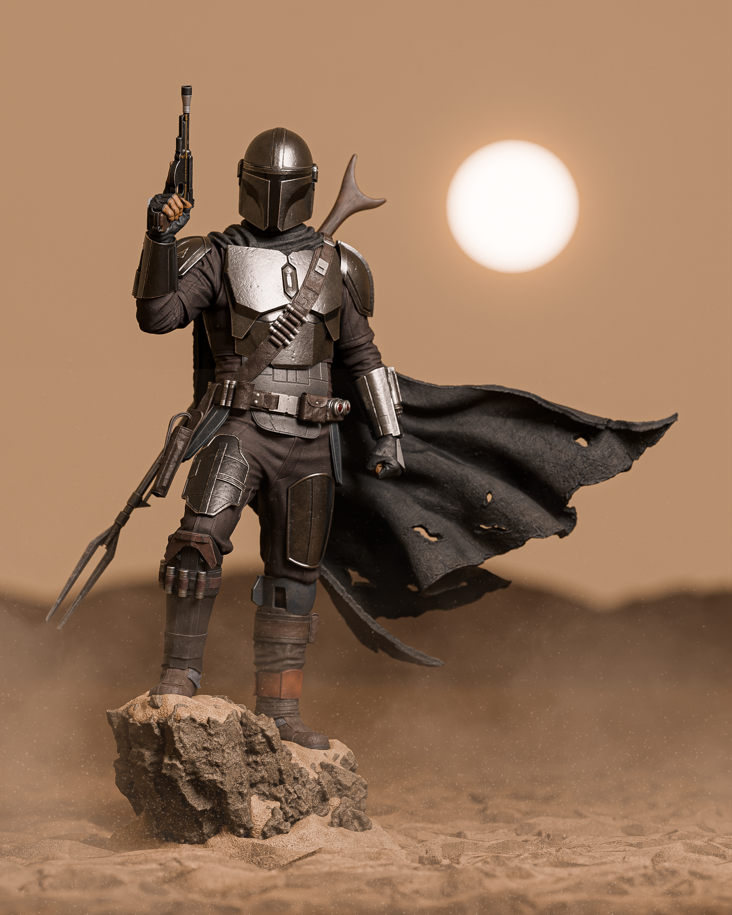 The Mandalorian Resin Art (Design by CA3D)