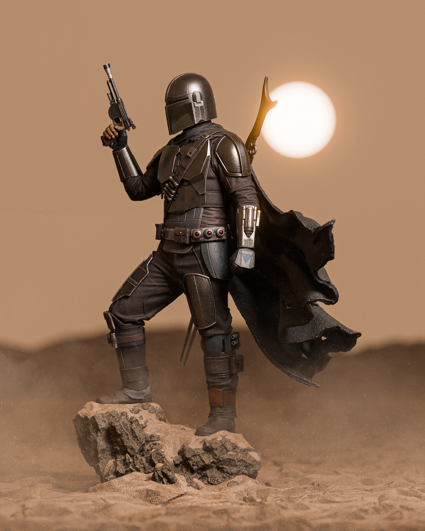 The Mandalorian Resin Art (Design by CA3D)