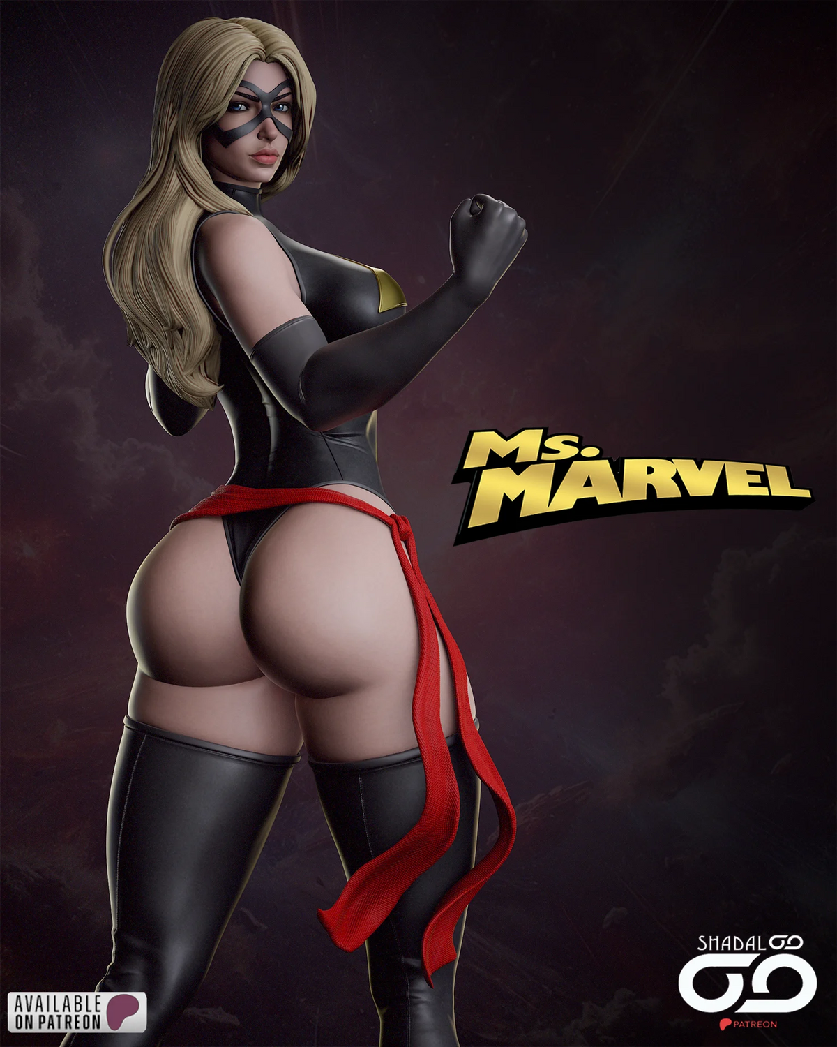 Ms. Marvel Resin Art (Shadaloo)
