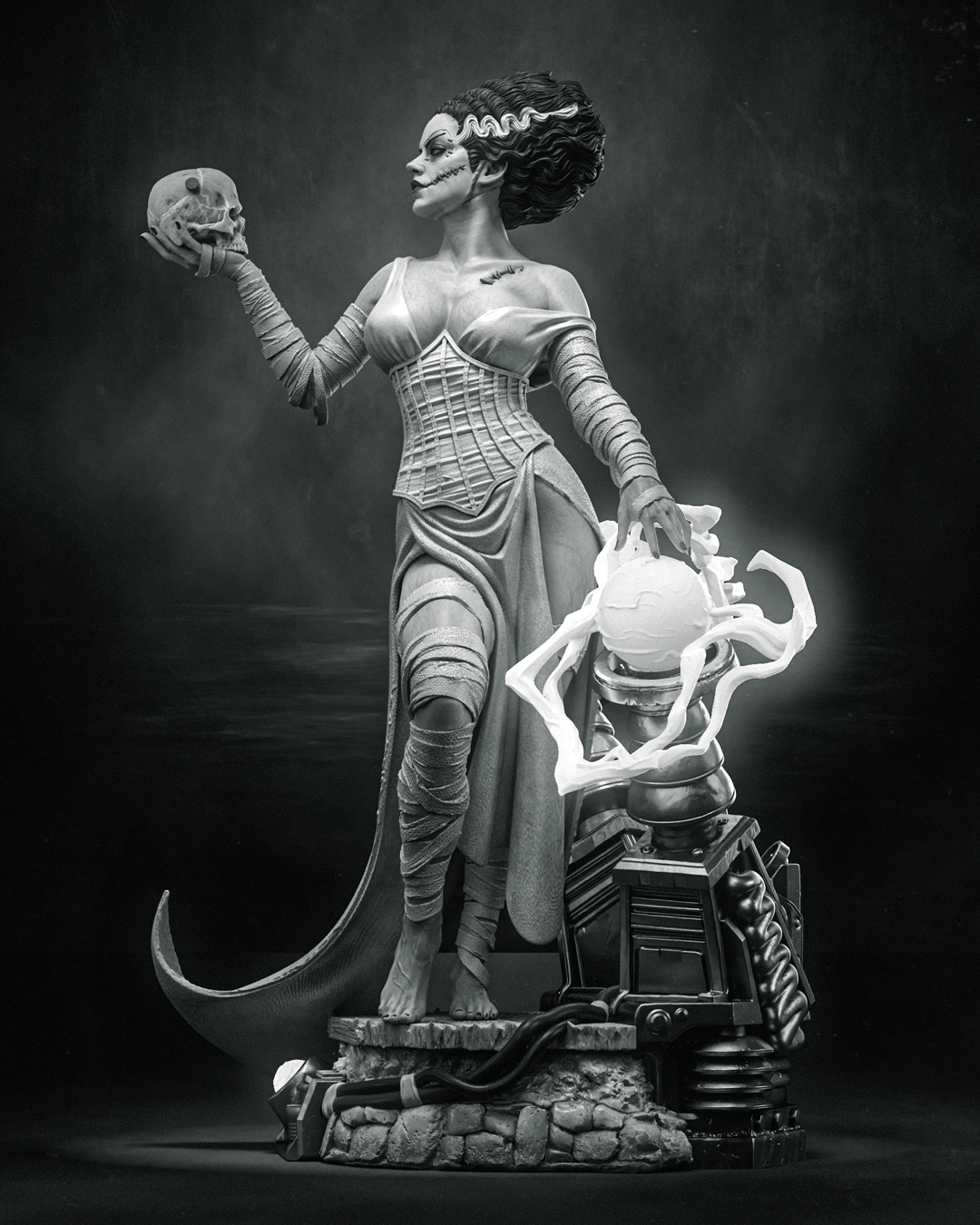 Frankenstein Bride Resin Art (Design by CA3D)