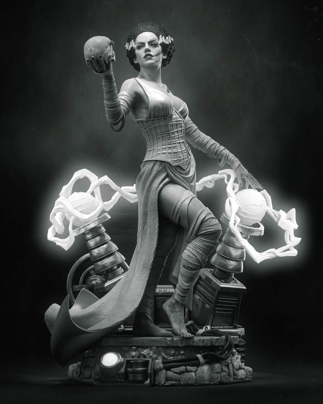 Frankenstein Bride Resin Art (Design by CA3D)