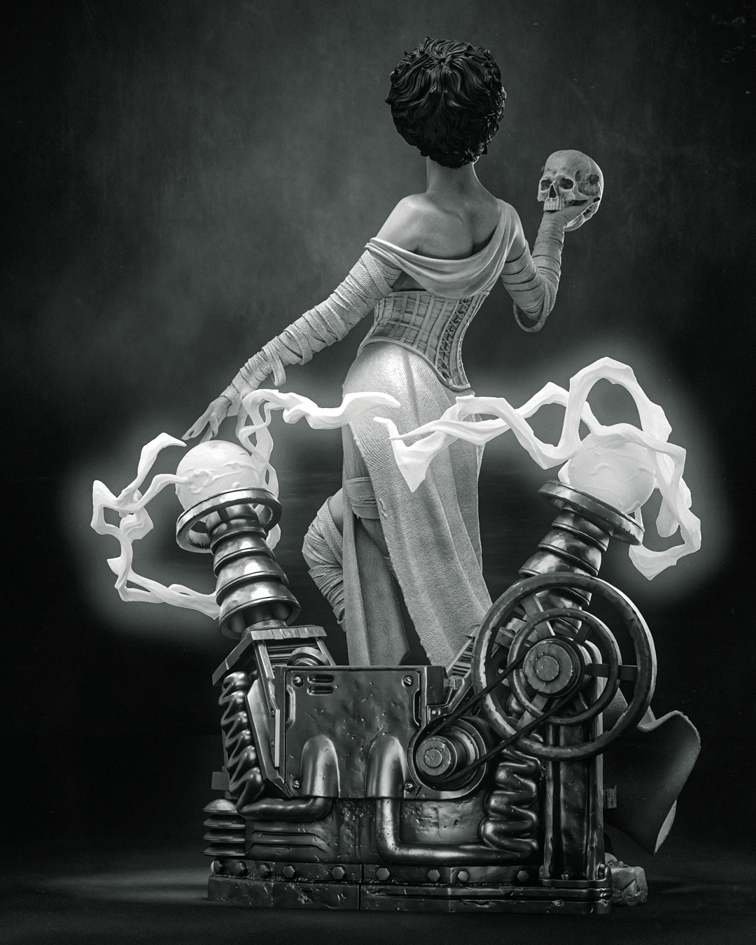 Frankenstein Bride Resin Art (Design by CA3D)