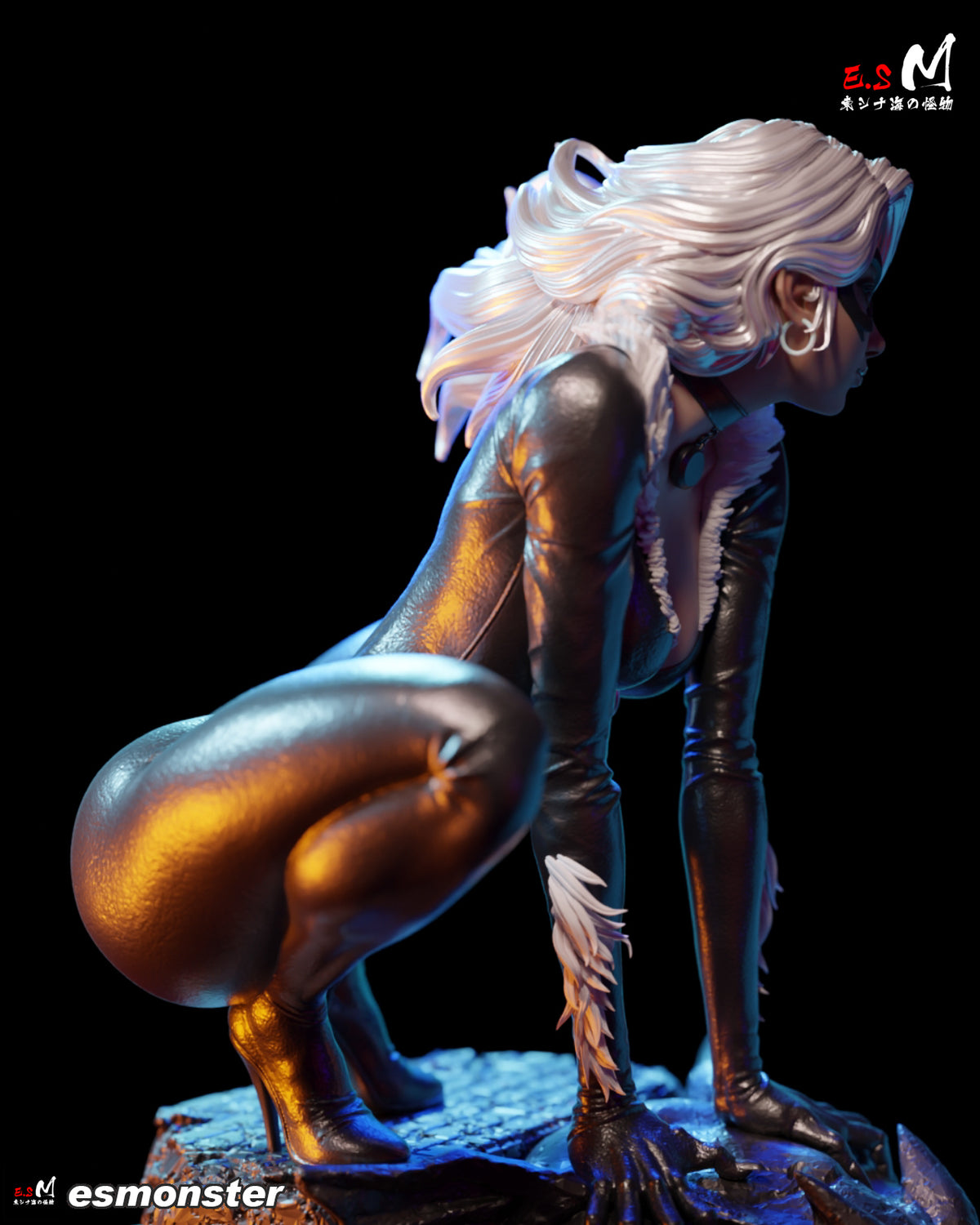 Black Cat Resin Art (East Sea Monster Version)