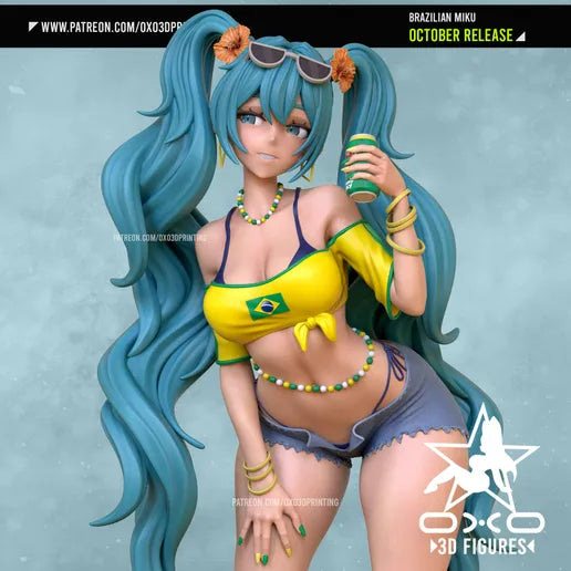 Brazilian Miku Resin Fan Art - MTO (OXO)