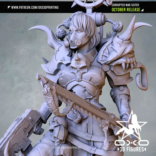 Corrupted War Sister Resin Fan Art - MTO (OXO)