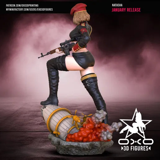 Natasha Red Alert Resin Fan Art - MTO (OXO)