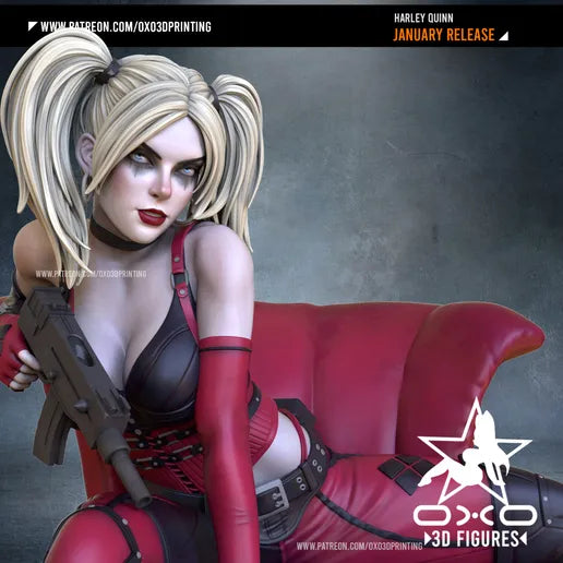 Harley Quinn Resin Fan Art - MTO (OXO)