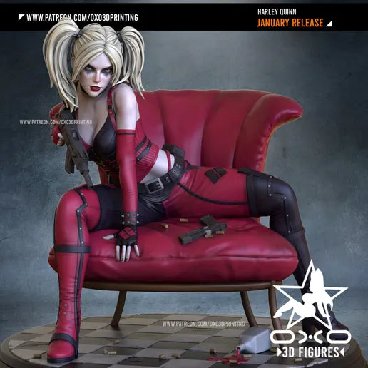 Harley Quinn Resin Fan Art - MTO (OXO)