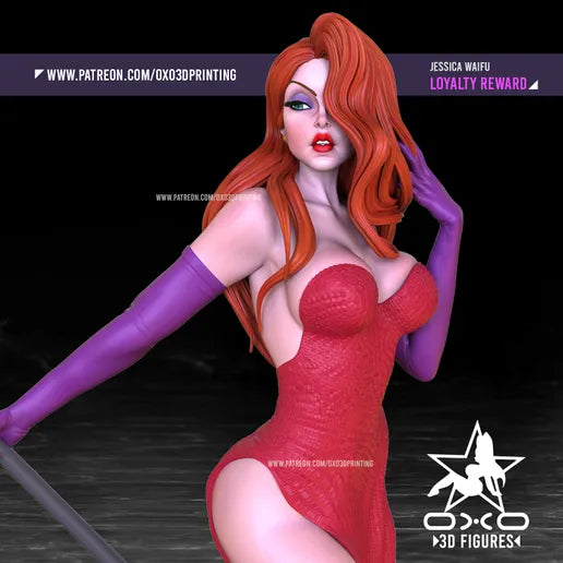 Jessica Rabbit Resin Fan Art - MTO (OXO)