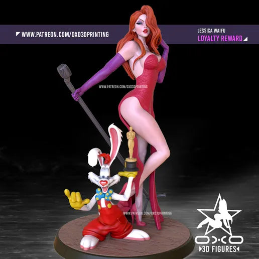 Jessica Rabbit Resin Fan Art - MTO (OXO)