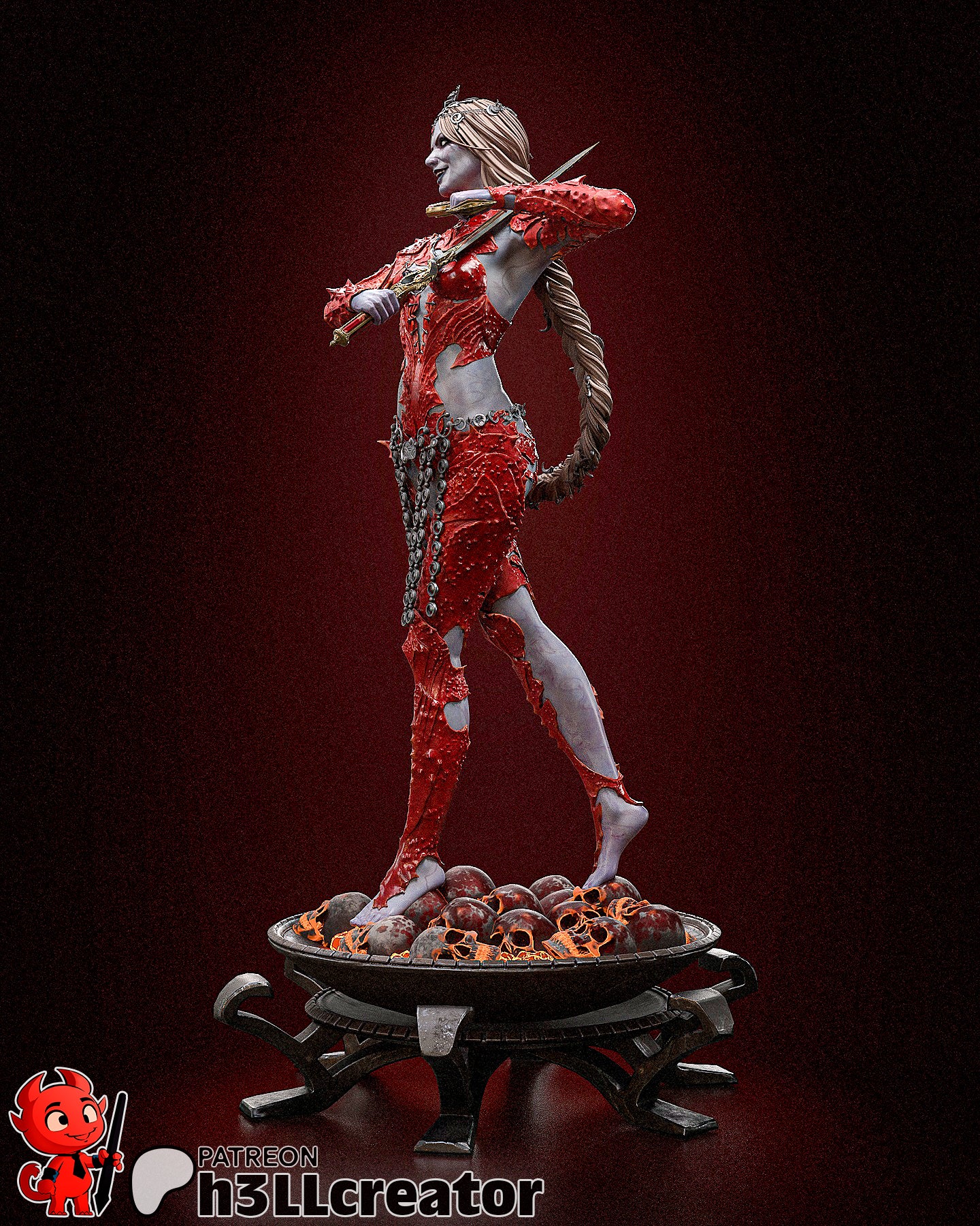 Orin the Red V2 Collectible Resin Fan Art Pro Painted - MTO