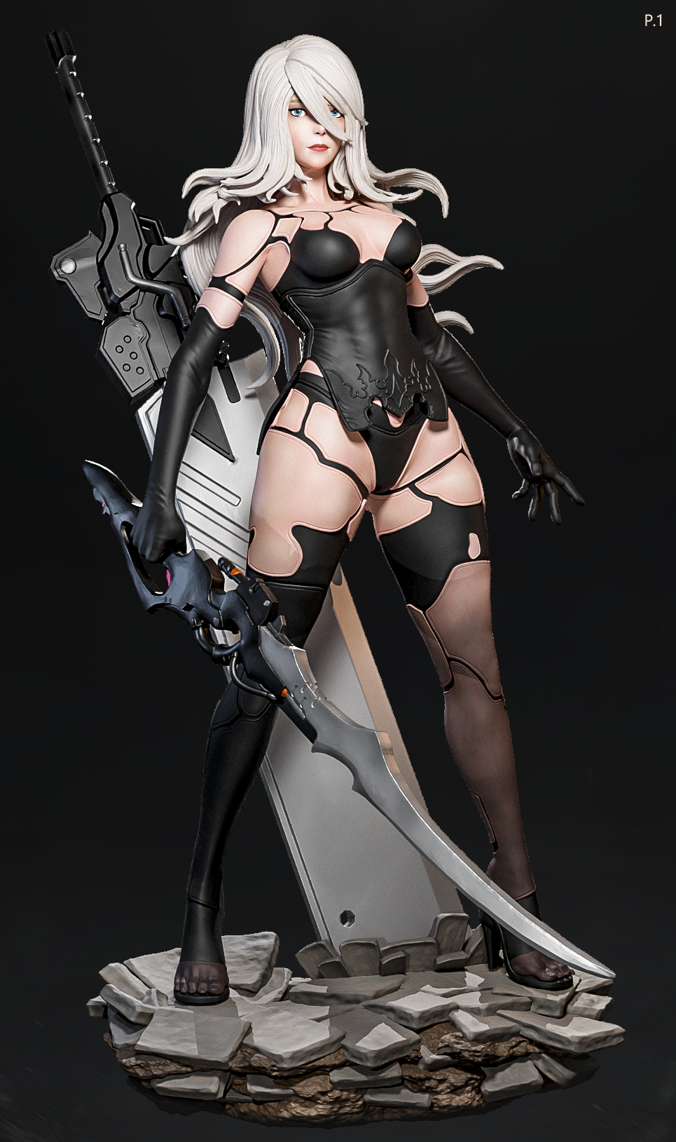 A2 Nier Automata Resin Art (East Sea Monster Version)