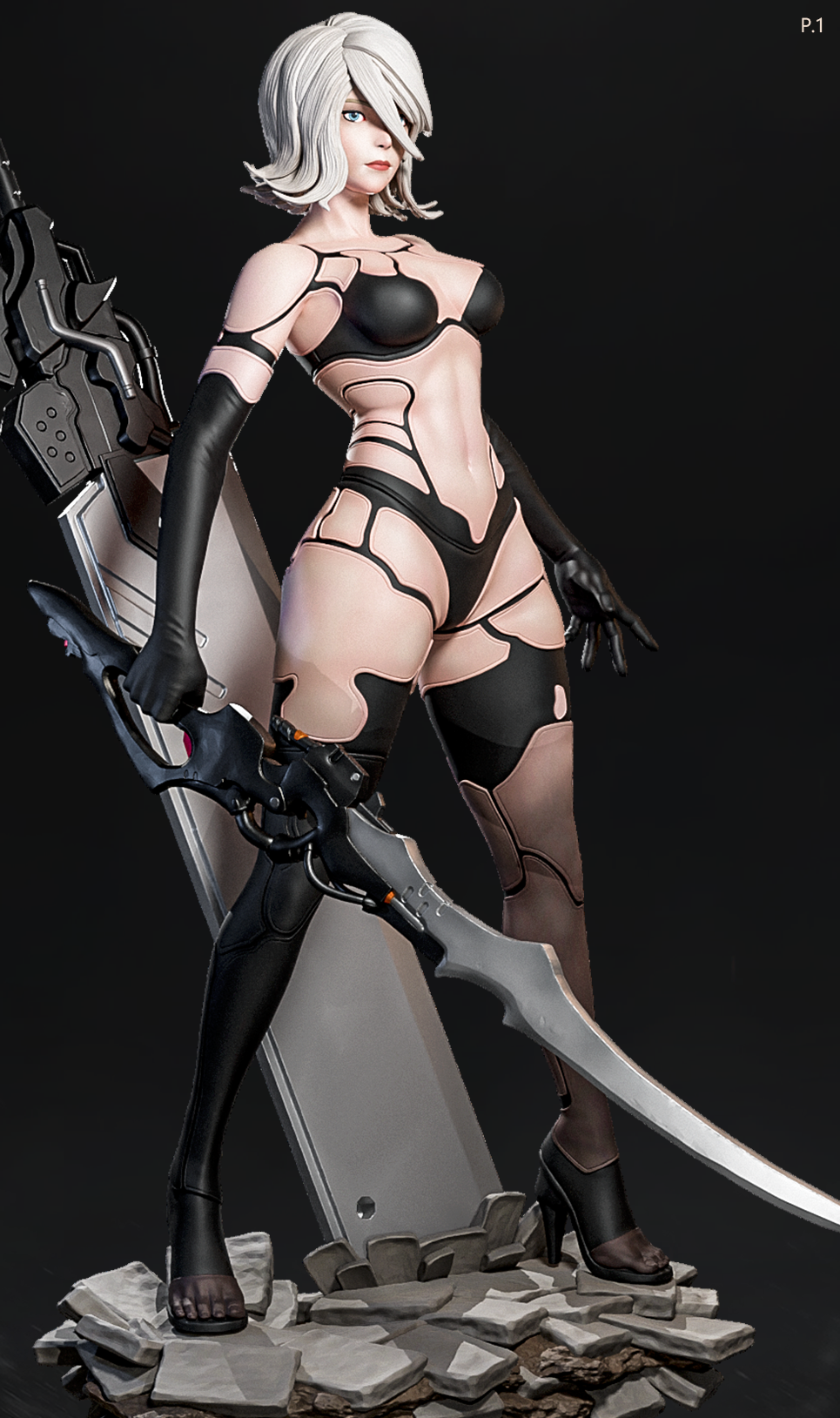 A2 Nier Automata Resin Art (East Sea Monster Version)