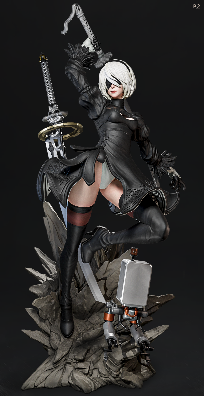 2B Nier Automata Resin Art (East Sea Monster Version)