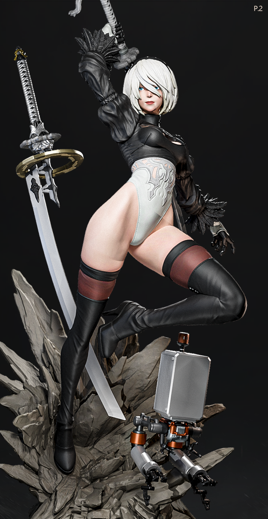 2B Nier Automata Resin Art (East Sea Monster Version)