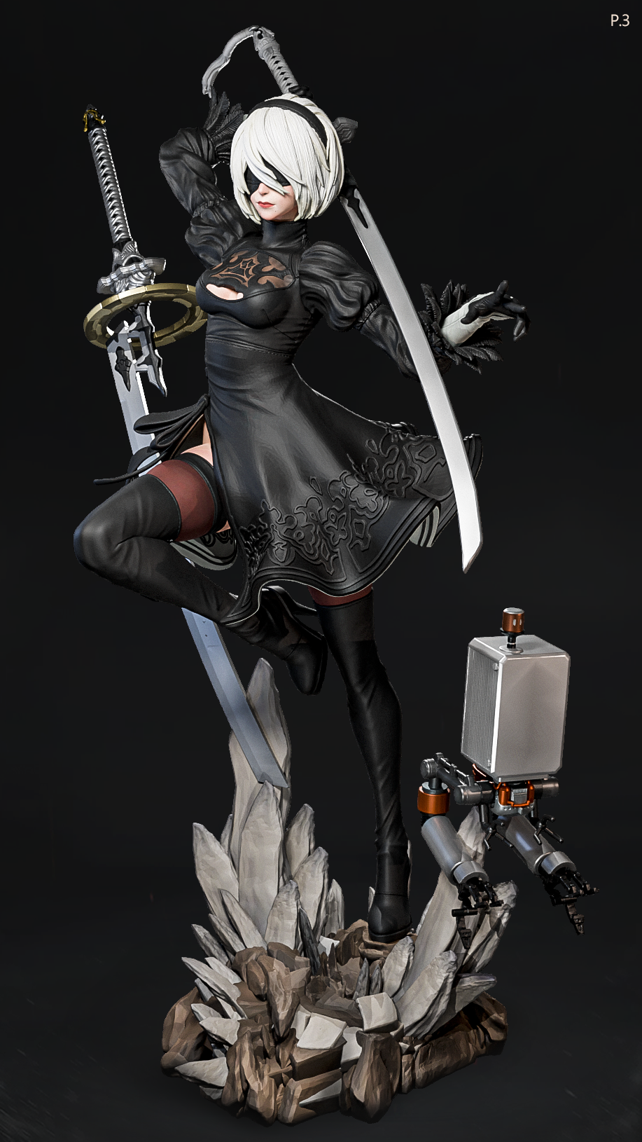 2B Nier Automata Resin Art (East Sea Monster Version)