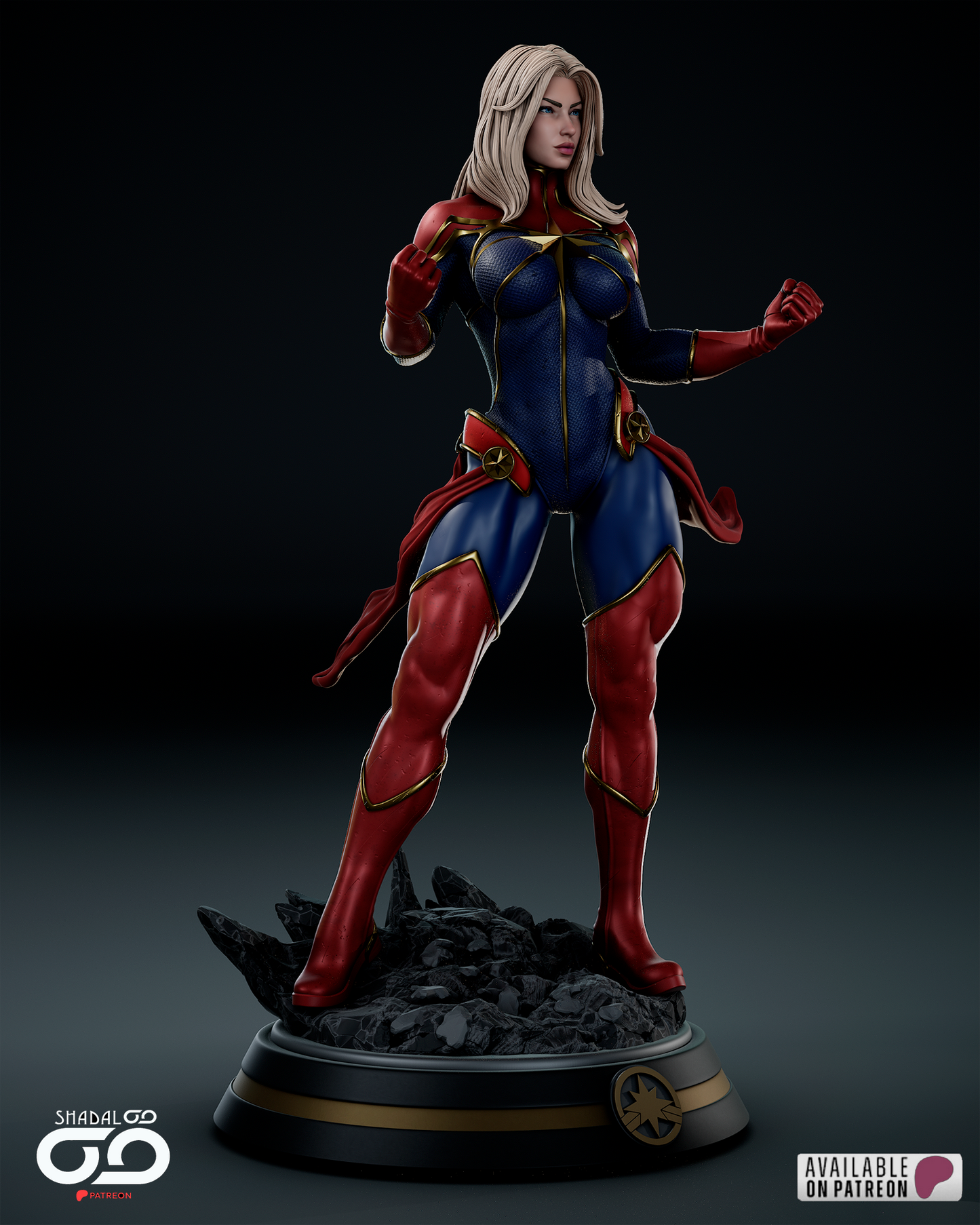 Captain Marvel Resin Sculpture Fan Art - MTO (SDO)