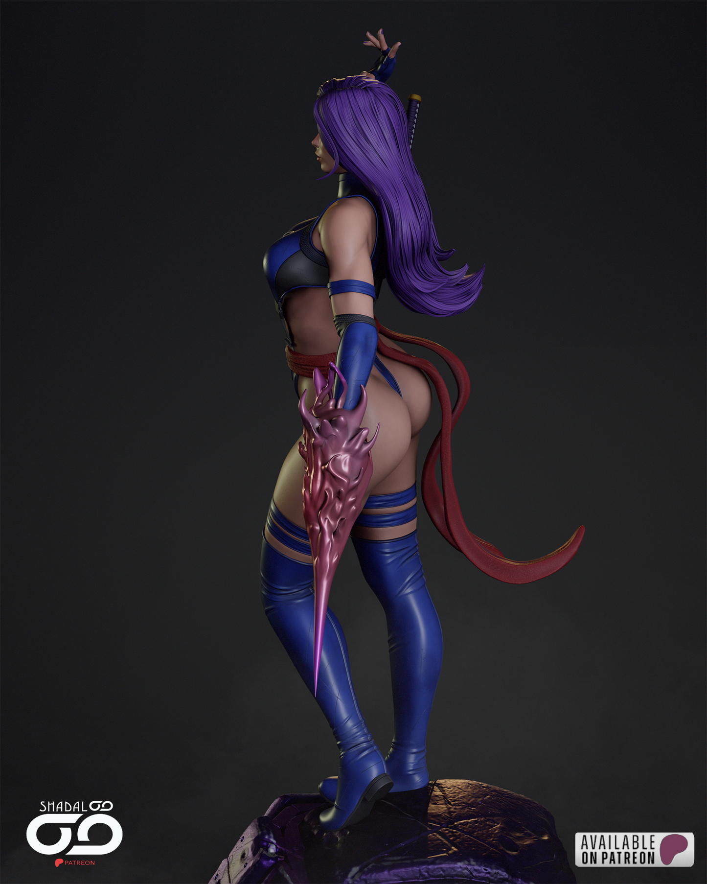 Psylocke Resin Sculpture Fan Art - MTO (SDO)