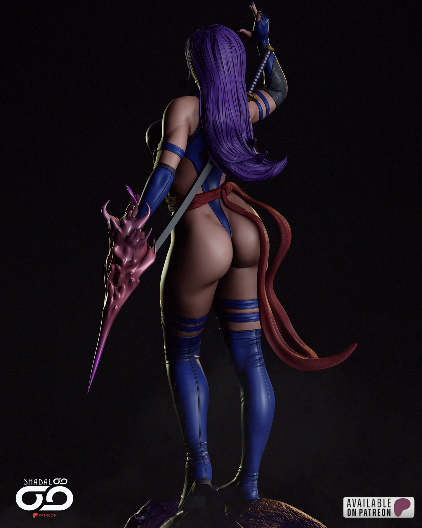 Psylocke Resin Sculpture Fan Art - MTO (SDO)