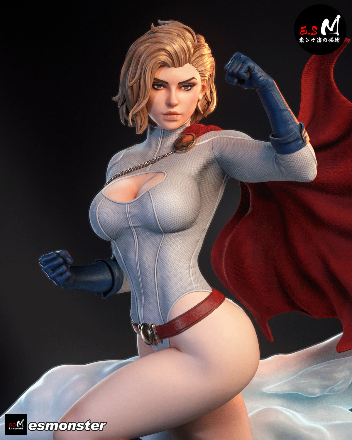 Powergirl Resin Art (East Sea Monster Version)