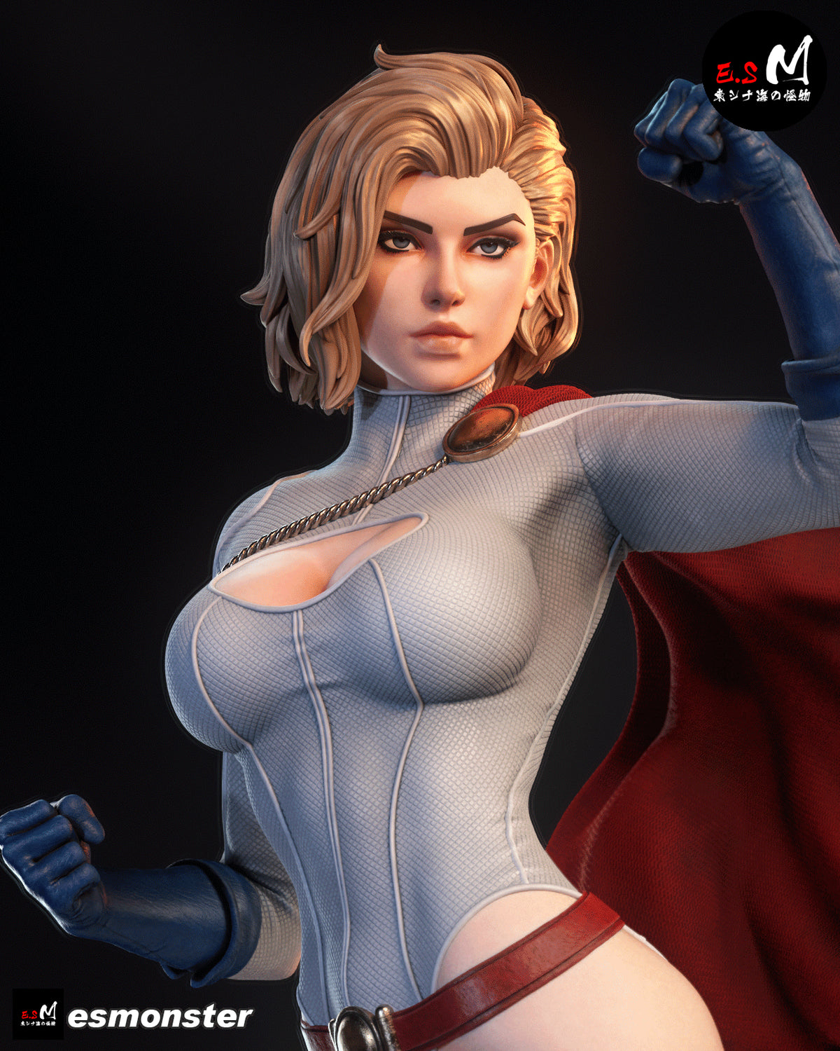 Powergirl Resin Art (East Sea Monster Version)