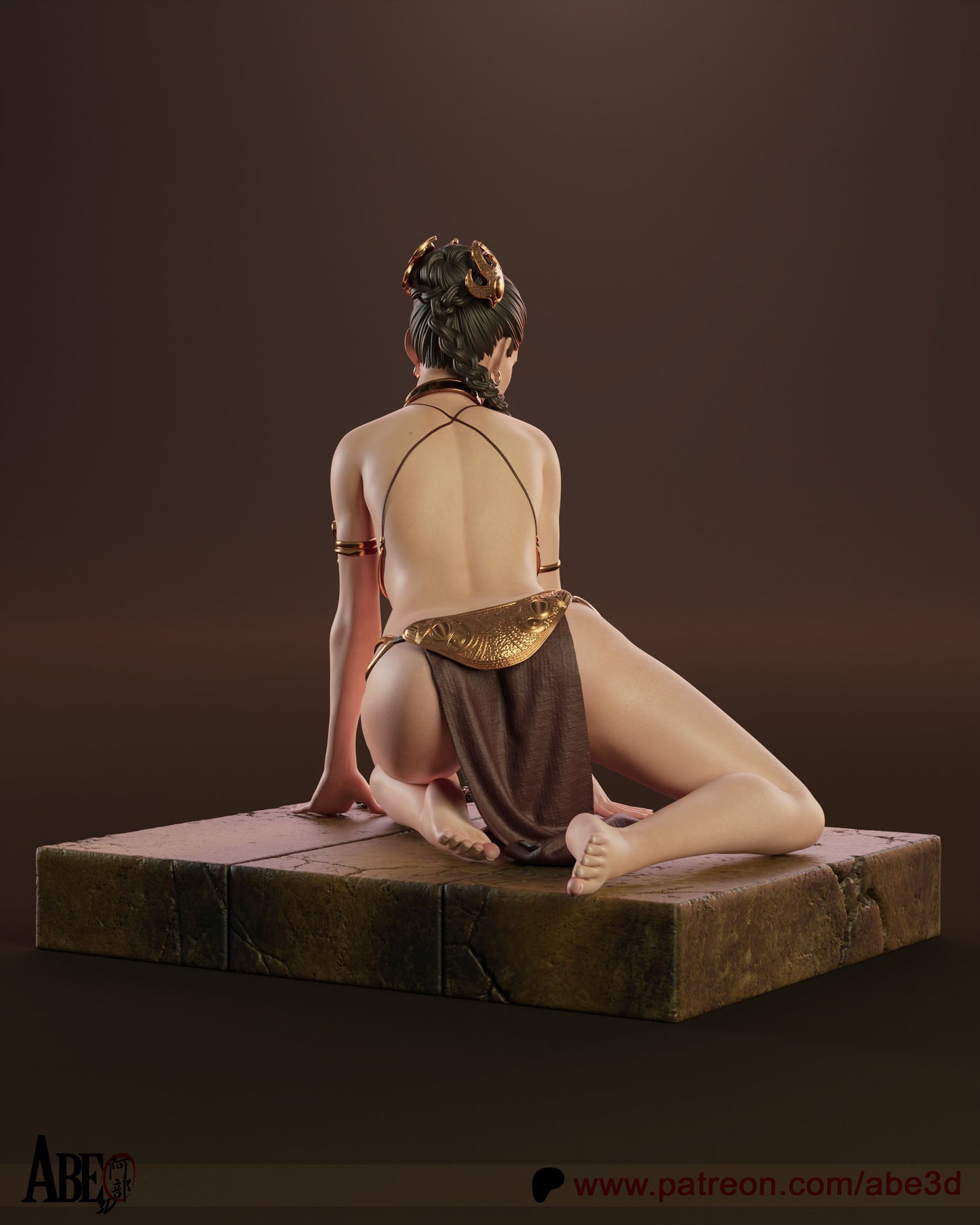 Star Wars Princess Leia Gold Bikini Resin Fan Art (Design by Abe3D)