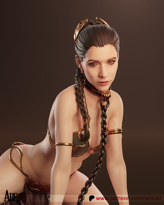 Star Wars Princess Leia Gold Bikini Resin Fan Art (Design by Abe3D)